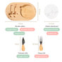 Wooden Cheese Platter Set With Marble Board And Cheese Cutlery