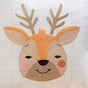 Woodland Deer Embroidered Cotton Kids Cushion Cover 42x42cm