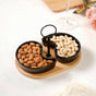 Matte Black Platter Set Of 3