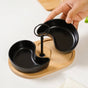 Matte Black Platter Set Of 3
