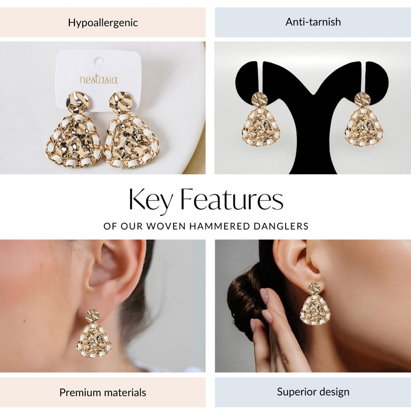 Woven Hammered Danglers