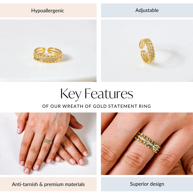Wreath Of Gold Statement Ring