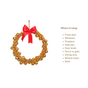 Gold Wreath With Bells 8 Inch - Gold Wreath With Bells 8 Inch, Festive Gold Wreath, Decorative Gold Bell Wreath, Holiday Gold Wreath