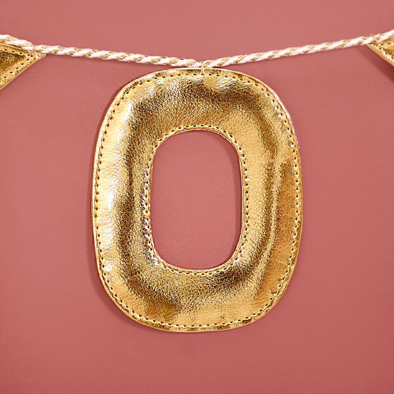 XOXO Bunting For Wall Decoration Gold 78 Inch