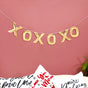 XOXO Bunting For Wall Decoration Gold 78 Inch