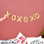 XOXO Bunting For Wall Decoration Gold 78 Inch