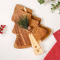 Xmas Tree Platter With Raffia Set Of 3