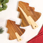 Xmas Tree Platter With Raffia Set Of 3