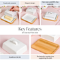 Ceramic Butter Dish With Lid And Tray