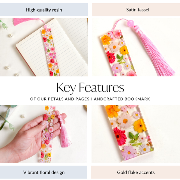 Petals And Pages Bookmark