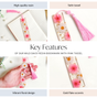 Wild Daisy Resin Bookmark With Pink Tassel