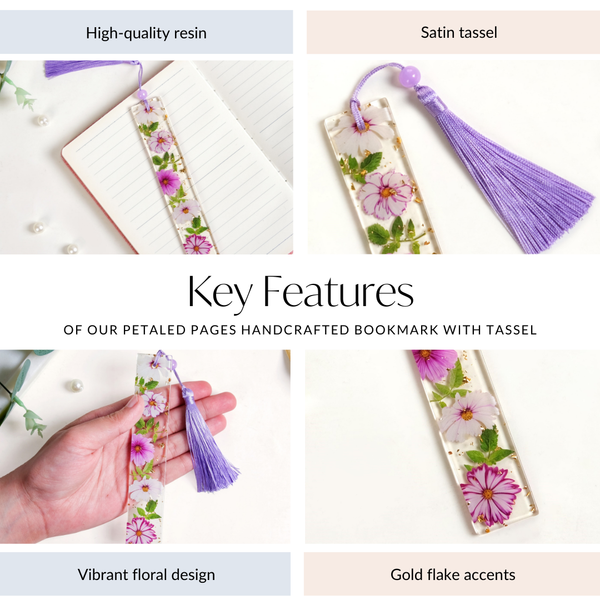 Petaled Pages Bookmark With Tassel