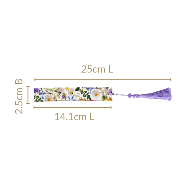 Floral Fables Resin Bookmark With Tassel