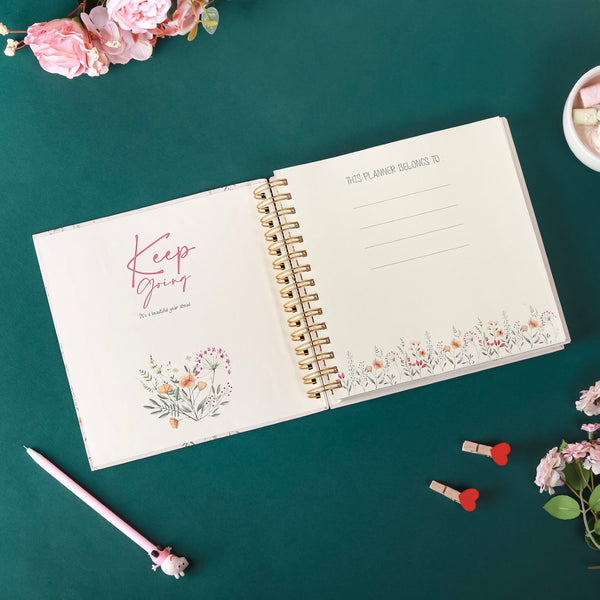 Floral Annual Undated Planner