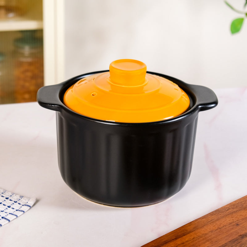 Yellow Lid Ceramic Pot 3700ml