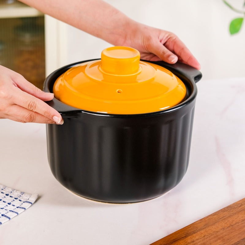 Yellow Lid Ceramic Pot 3700ml