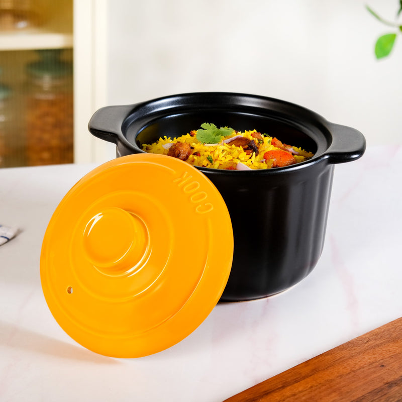 Yellow Lid Ceramic Pot 3700ml