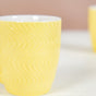 Yellow Swirl Cup for Tea Set of 6 230ml - Tea cup set, tea cups, coffee mugs, ceramic mug set, ceramic tea cups, tea cup set of 6