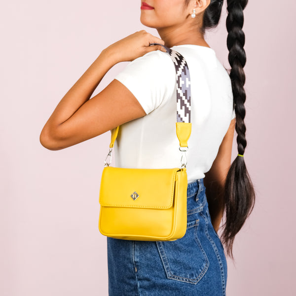 Brio Bold Bright Shoulder Bag Yellow