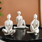 Yoga Woman Statues Set Of 3