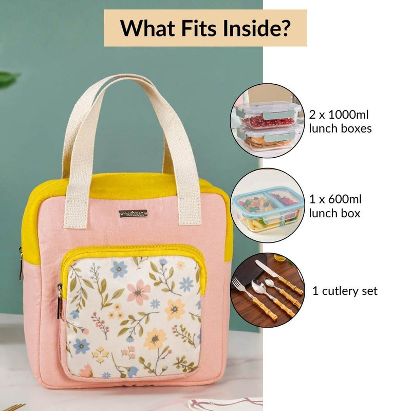 FloraPack Insulated Lunch Bag For Women