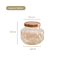Diamond Textured Airtight Glass Kitchen Jar Set Of 2 1800ml