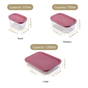 Groovo Storage Containers With Lid Set Of 5 310ml 750ml 1200ml Mauve
