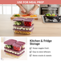 Groovo Storage Containers With Lid Set Of 5 310ml 750ml 1200ml Mauve
