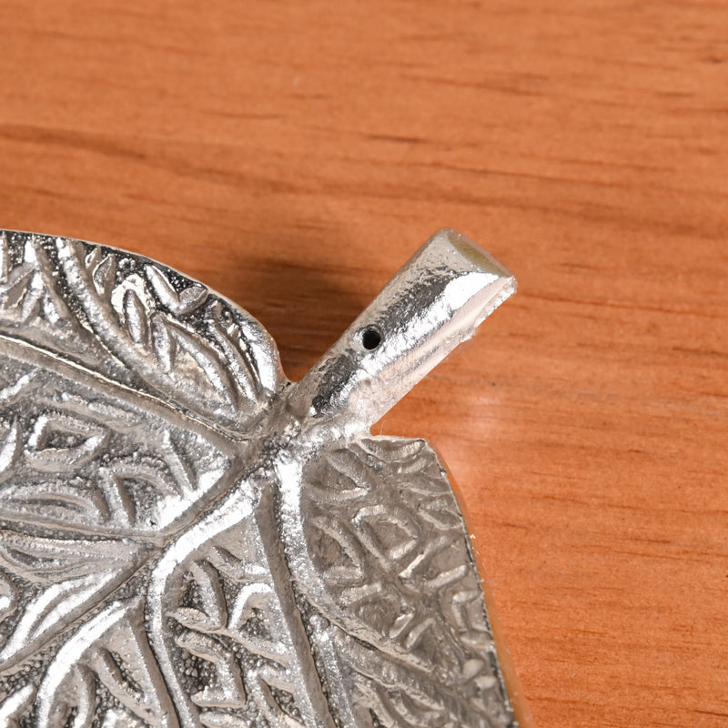 Zen Glow Aluminium Leaf Tealight And Agarbatti Holder Set Of 2
