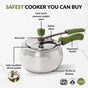 Zesta Curved Induction Safe Stainless Steel Pressure Cooker 3 Litre inner Lid