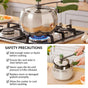 Zesta Curved Induction Safe Stainless Steel Pressure Cooker 3 Litre inner Lid