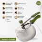 Zesta Induction Safe Triply Stainless Steel Pressure Cooker 3 Litre