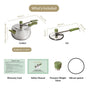 Zesta Stainless Steel Induction Bottom Pressure Cooker 5 Litre 10 Y Warranty