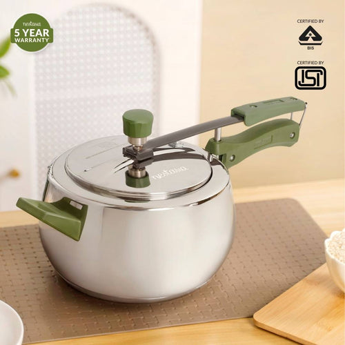 Zesta Stainless Steel Induction Bottom Pressure Cooker 5 Litre 5 Y Warranty