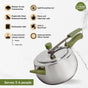 Zesta Stainless Steel Induction Bottom Pressure Cooker 5 Litre 5 Y Warranty