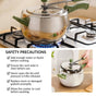 Zesta Stainless Steel Induction Bottom Pressure Cooker 5 Litre 5 Y Warranty
