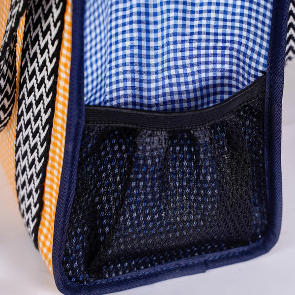 Zesty Checkered Lunch Bag Yellow