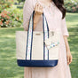 Flolane Canvas Handbag With Coin Pouch Blue