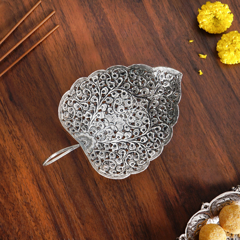 Aaradhya Silver Leaf Platter