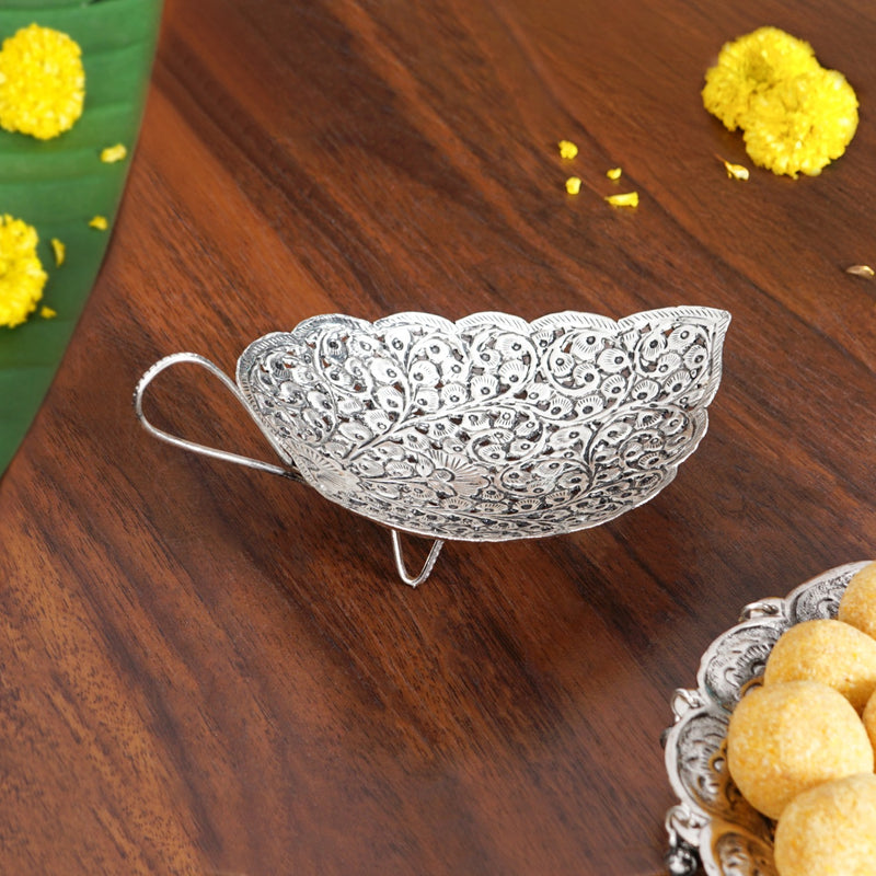 Aaradhya Silver Leaf Platter