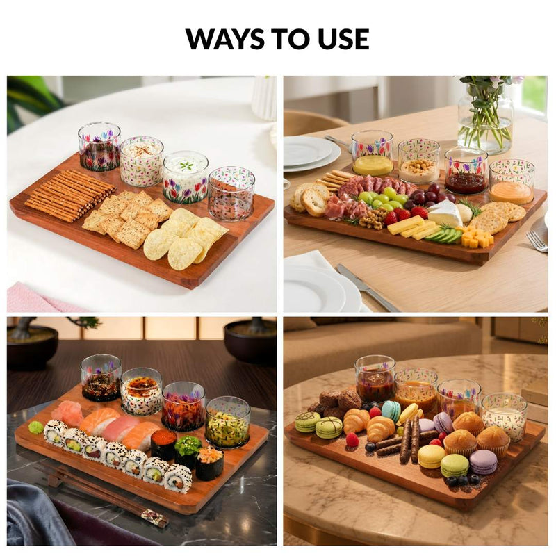 Platterazzi Party Platter With Dip Bowls Set Of 5
