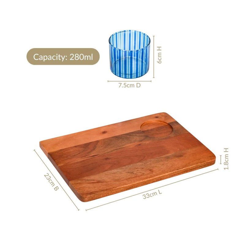 Platterazzi Acacia Platter With Bowl Set Of 2