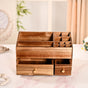 Acacia Wood Makeup Organiser Box For Dressing Table