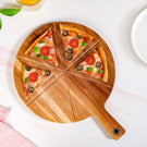 Acacia Wood Pizza Cutting And Serving Board 12 Inch