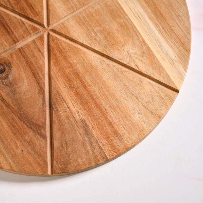 Acacia Wood Pizza Cutting And Serving Board 12 Inch