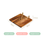 Natural Acacia Wood Tissue Paper Holder With Metal Clip