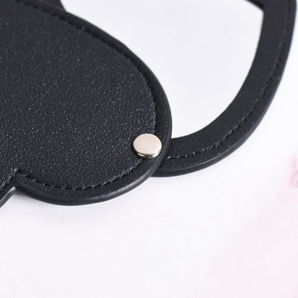 Heart Shaped Foldable Pocket Mirror Black