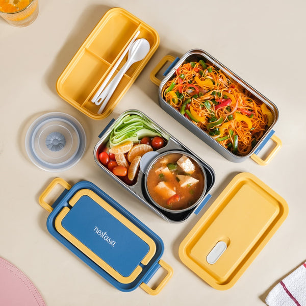 Airtight Multi Compartment Bento Lunch Box Teal 2000ml