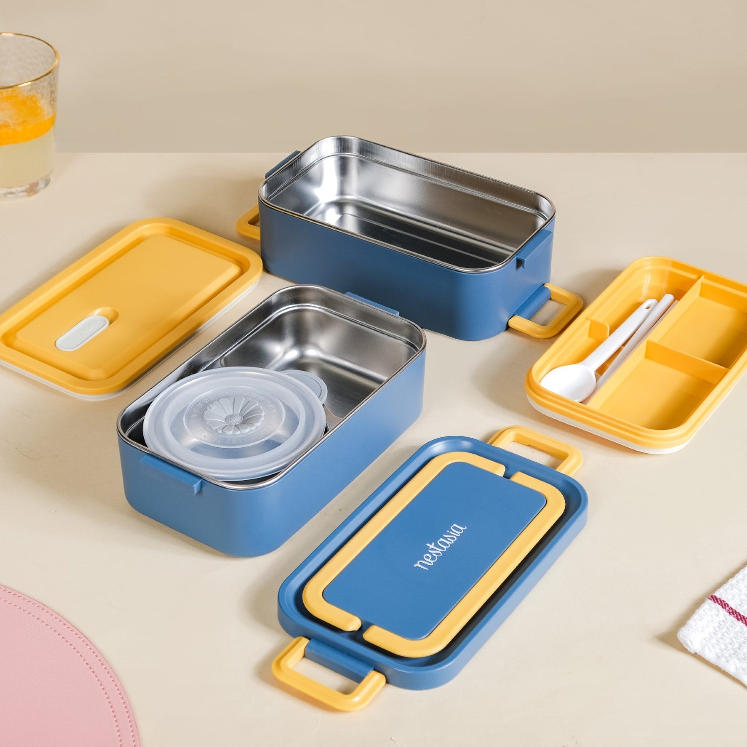 その他 lunchbox Buy Zoku Premium Neat Bento Box, Leak Proof Lunch Tiffin Box