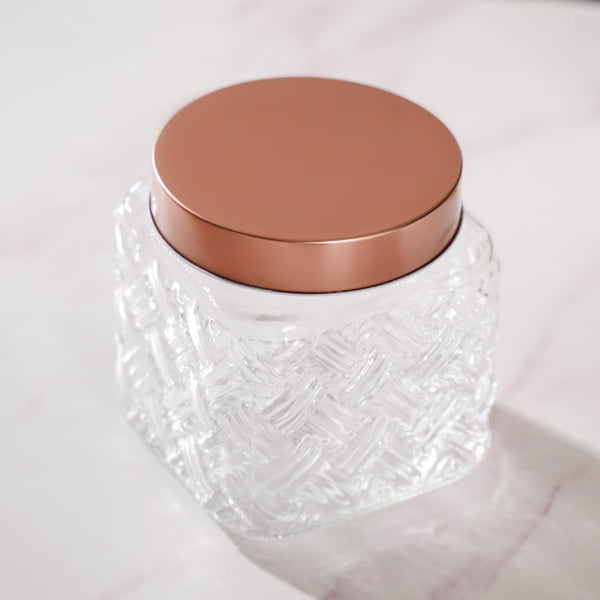 Airtight Storage Jars Set Of 4 Basket Weave 1200ml